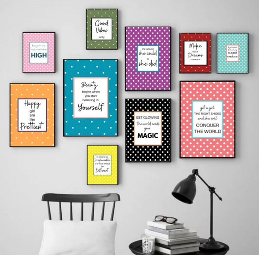 Colorful Quotes Wall Frames