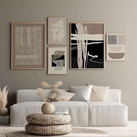 Brown Abstract Wall Frames