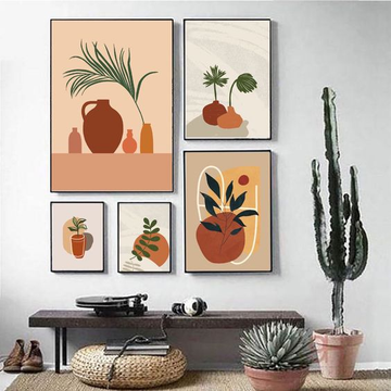 SET OF 5 (ORANGE TONE ABSTRACT)